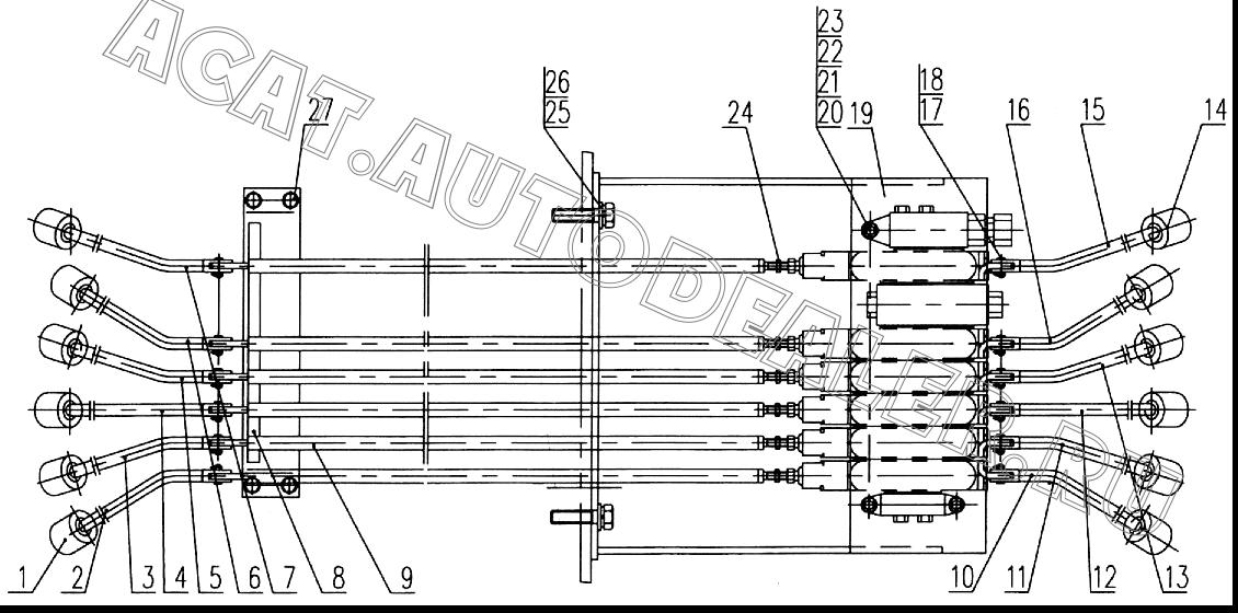 Operation lever QY25K.72.1 для XCMG XZ16K-XZ50K