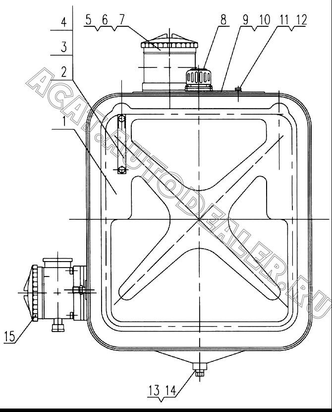 Oil tank bldy QY25K.66.1 для XCMG XZ16K-XZ50K