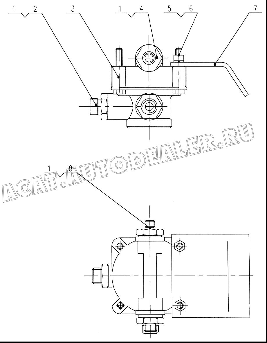 Relay valve 10100082 для XCMG XZ16K-XZ50K