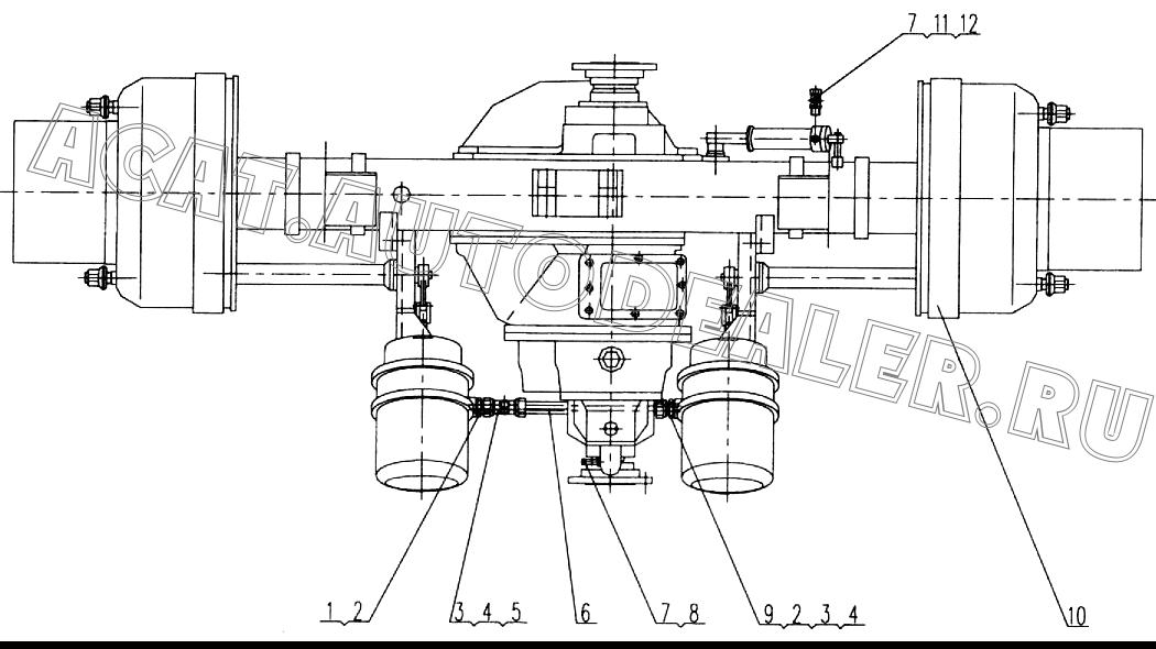 Transfixion drive axle 16TMRF-D22BC для XCMG XZ50K