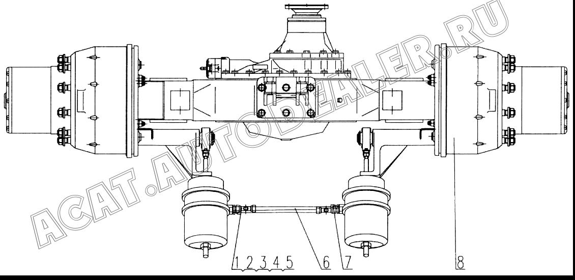 Transfixion drive axle 2400NXJ3 для XCMG XZ50K