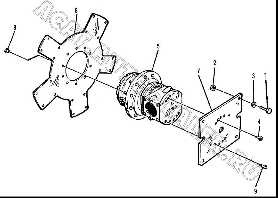 Коробка передач барабана A6-1030 для XCMG YCZ7