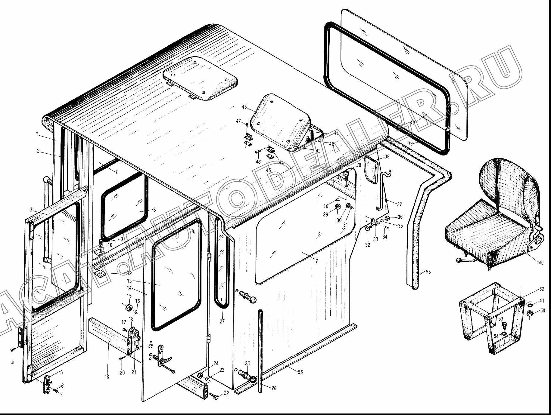 Cab frame YL16.11.1 для XCMG YL16