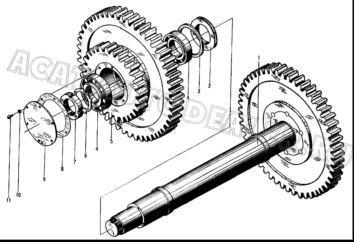 Shaft YZ10B.13-6 для XCMG YZ10, YZ12, YZ14