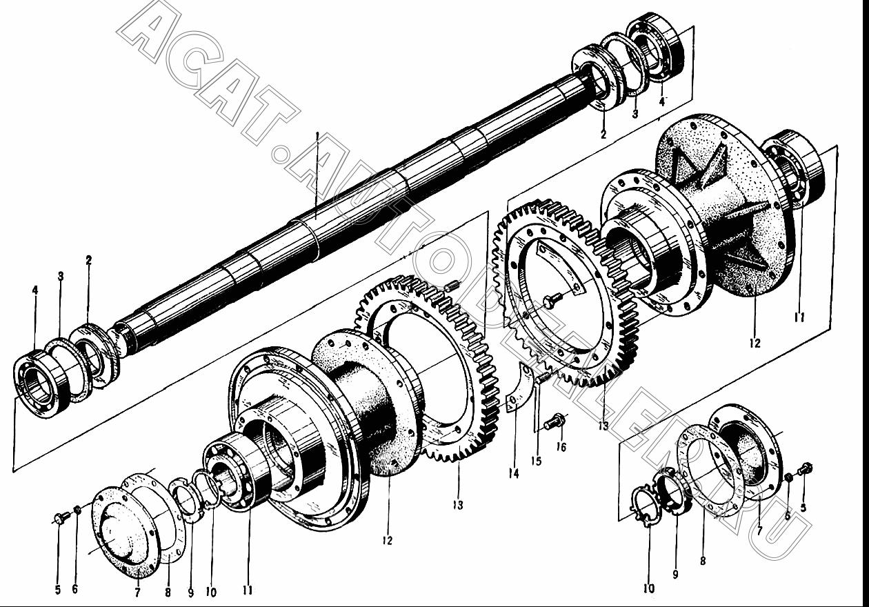 Drive shaft YZ10B.3-1 для XCMG YZ10, YZ12, YZ14