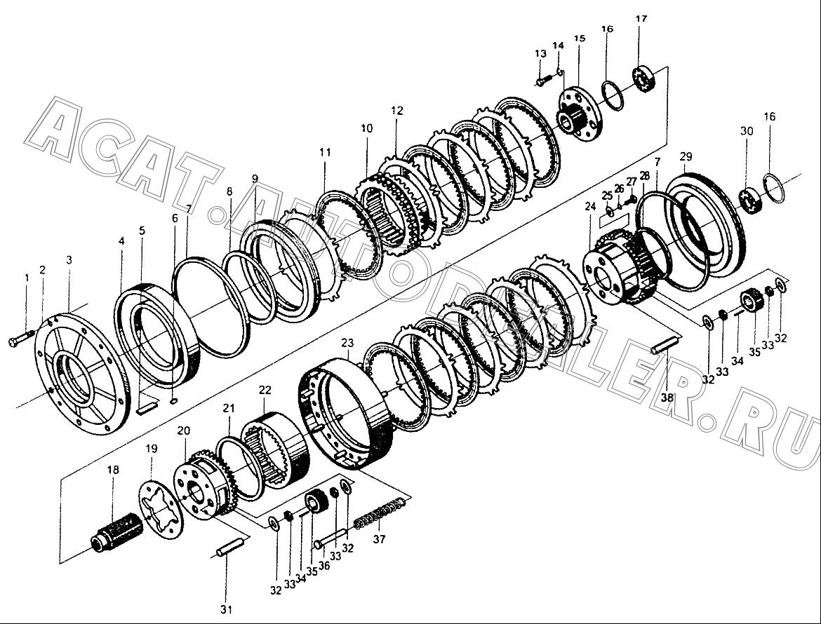 Центральная шестерня ZL40A.30.5-18 для XCMG ZL50G