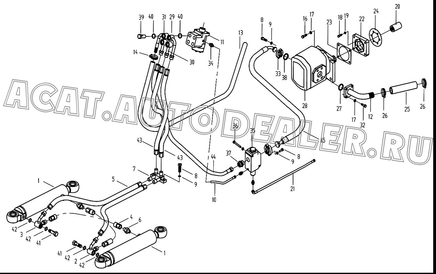 Steering Cylinder 9301344 для XCMG LW300F