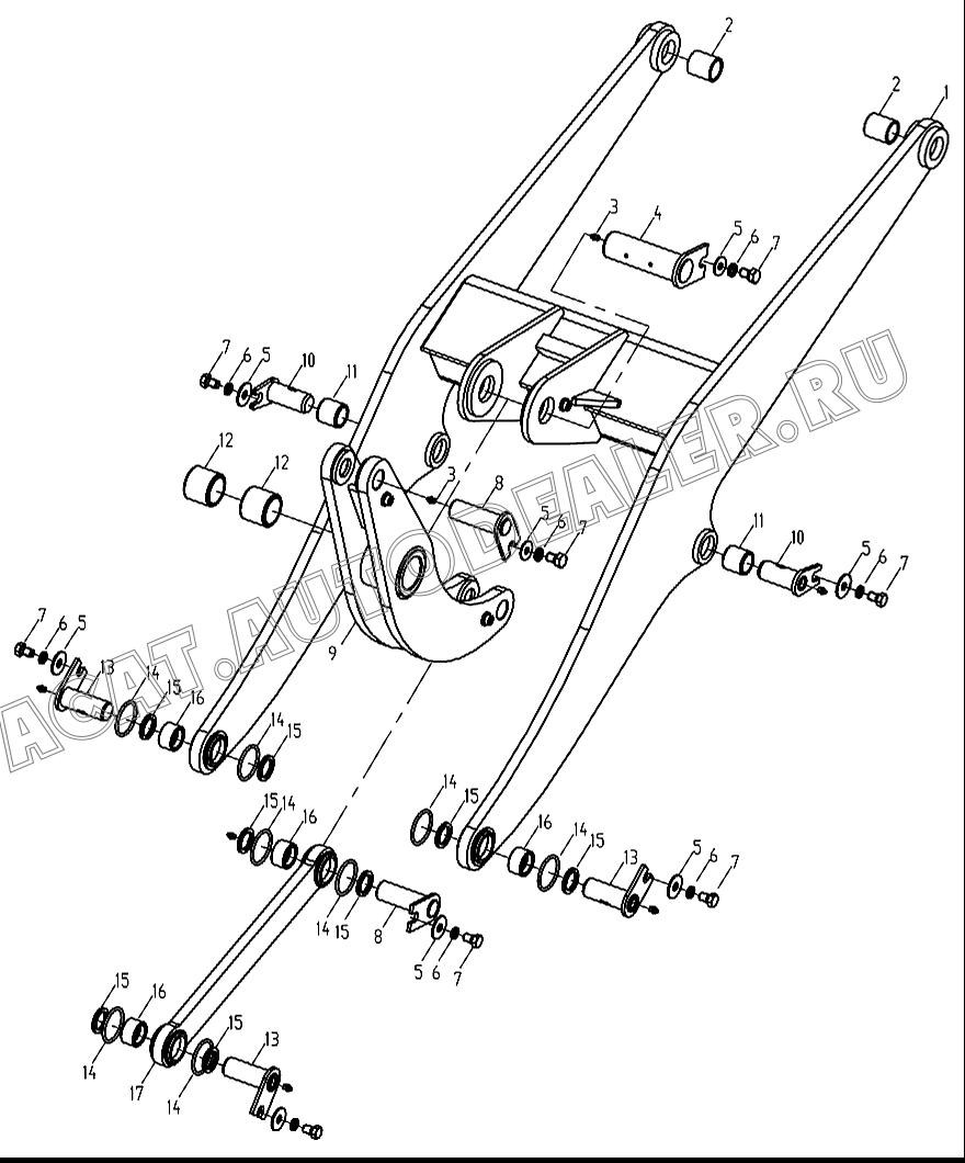 Lift Arm 9364808 для XCMG LW300F