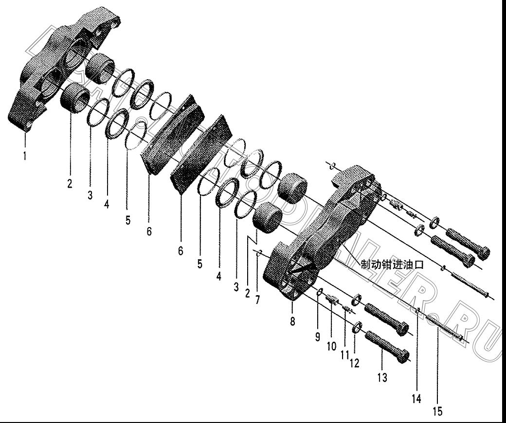 Inside Brake Clamp 408105-106A для XCMG LW500F