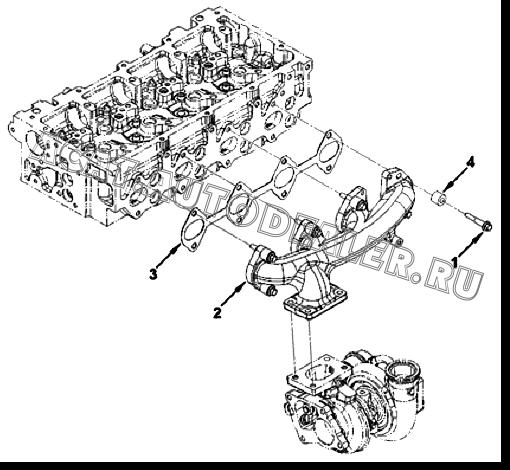 Выпускной коллектор 4988653 для Cummins ISF 2.8