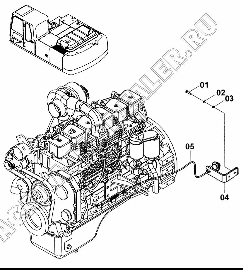 Кронштейн 23A2894 для LiuGong CLG 225