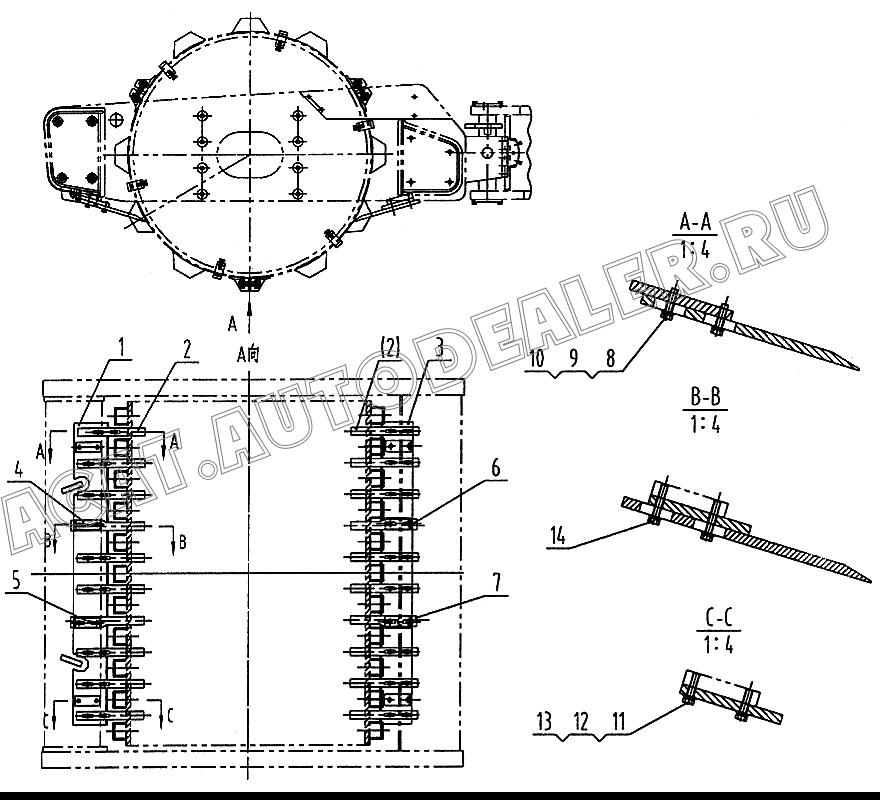 Пластина передняя 14U0276 для LiuGong CLG 612H