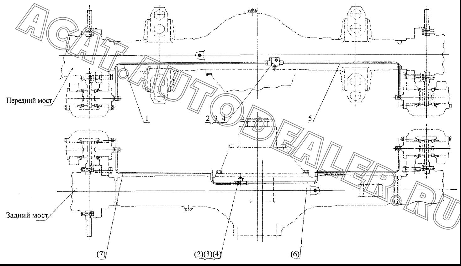 Трубка тормозная задняя левая 01C0093 для LiuGong CLG 835