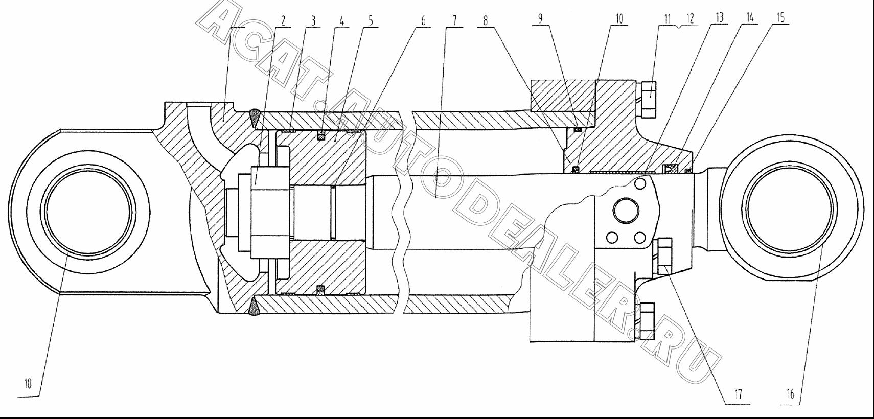 Корпус гидроцилиндра 13D0038 для LiuGong CLG 856