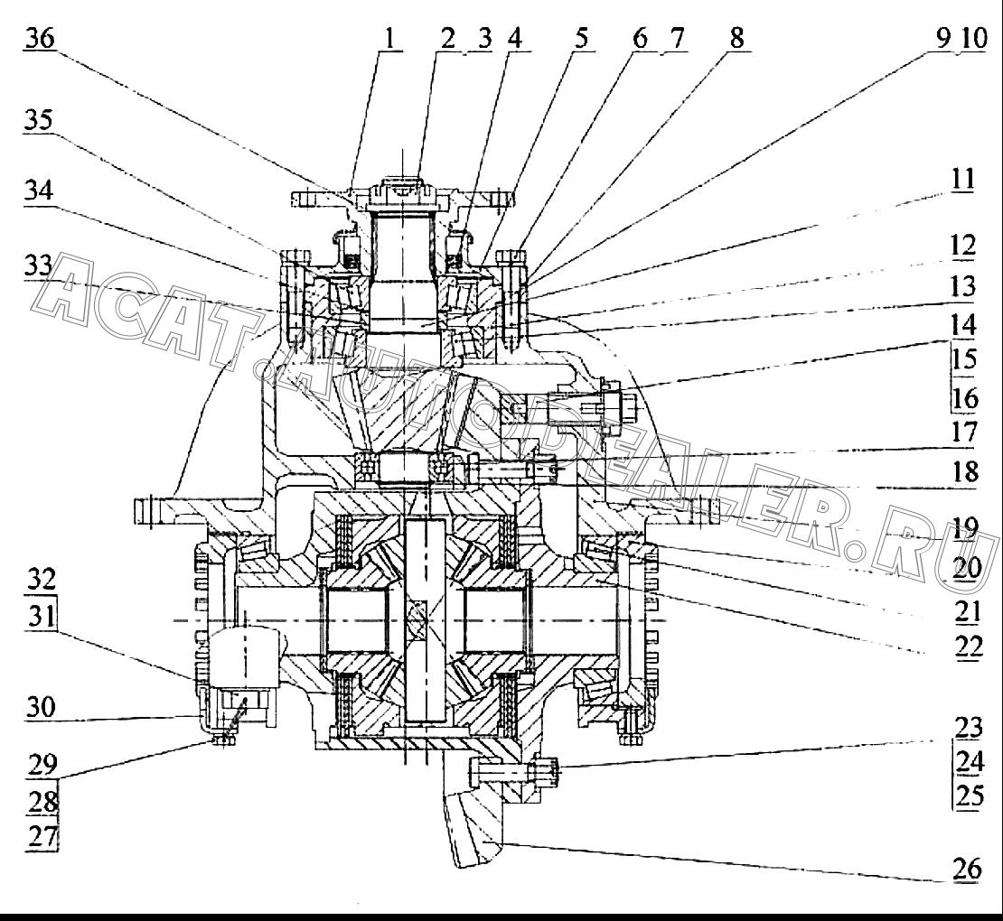 Дифференциал в сборе 41C0112 для LiuGong CLG 862