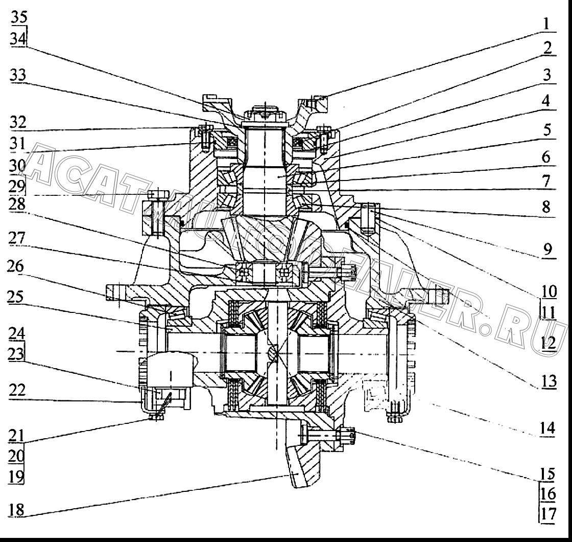 Дифференциал в сборе 41C0110 для LiuGong CLG 862