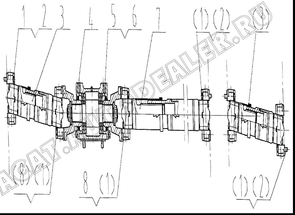 Вал в сборе 41C0067 для LiuGong CLG 888