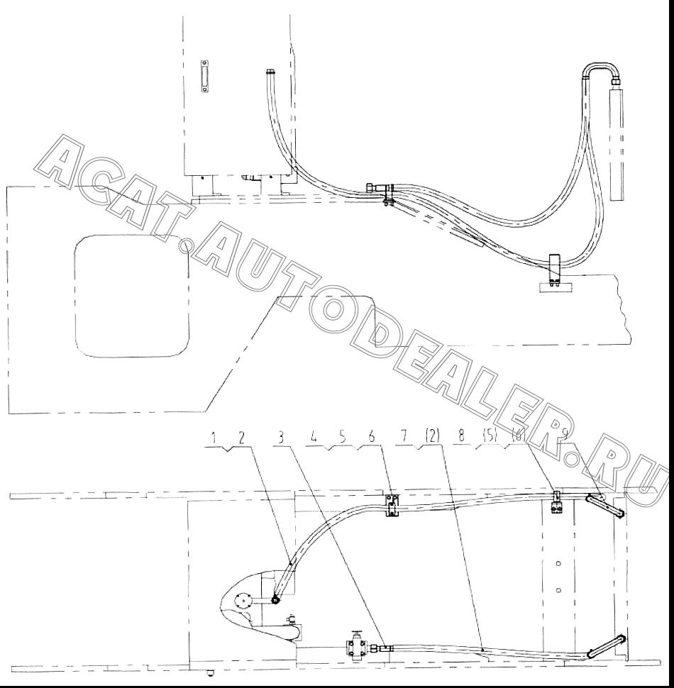 Рукав Ф25-4Р, L=3120 30A0192 для LiuGong CLG 888