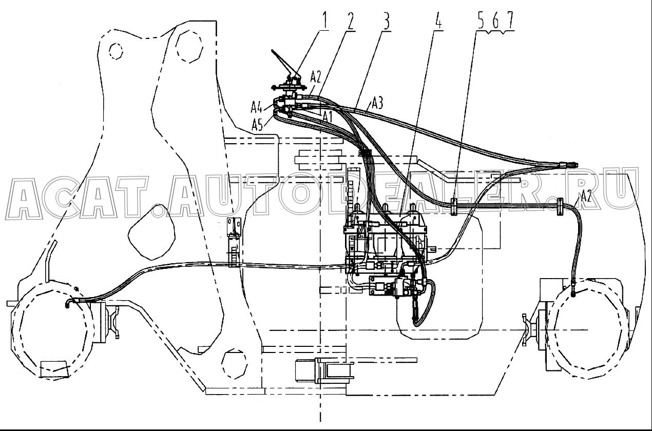 Клапан тормозной в сборе 45C0022 для LiuGong CLG 888