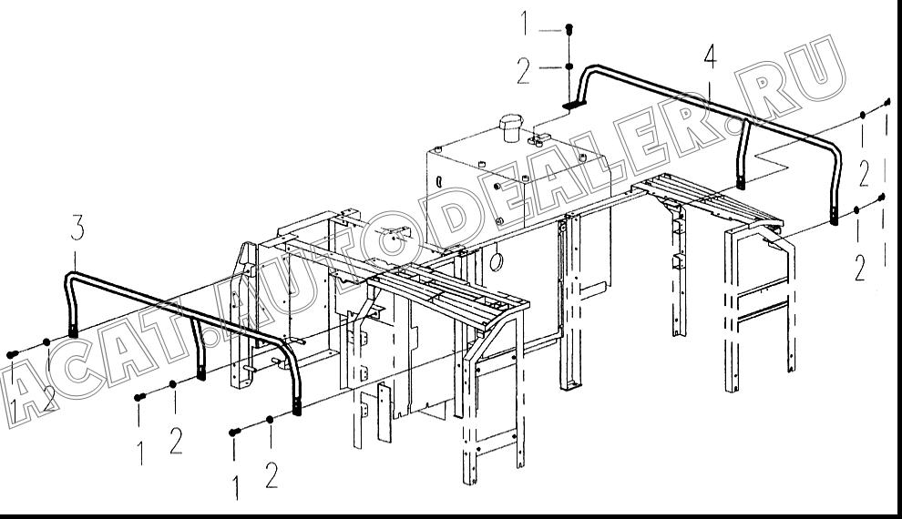 Поручень защитный левый 26C0040 для LiuGong CLG 925