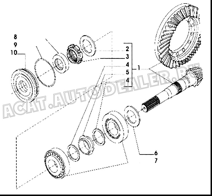 Коническая зубчатая передача Z16/32 066069 для LiuGong CLG 766