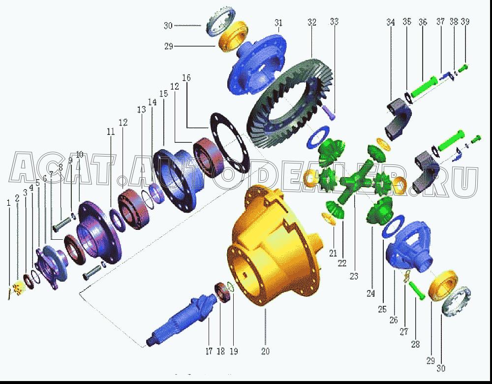 DRIVE BEVEL GEAR (RIGHT) Z=6 ZL15F.2.5.1-1B 2880902856048 для SDLG LG916