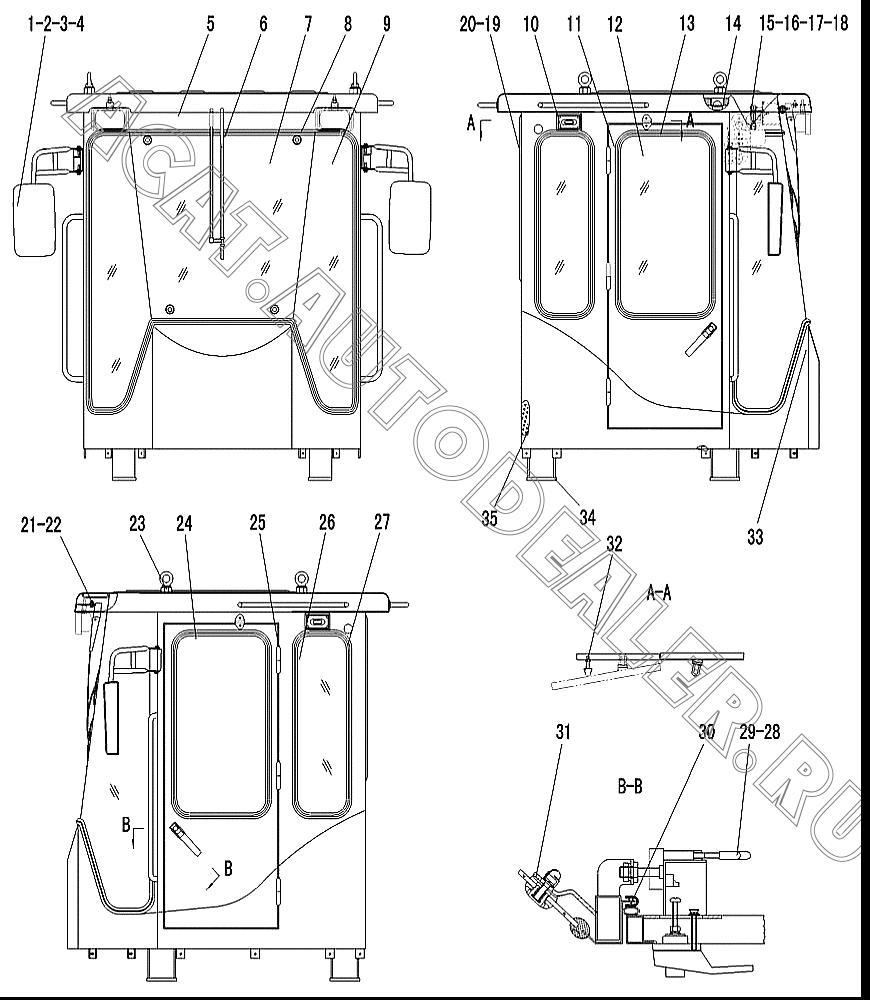 LG933 WIPER BUTTON ASS'Y 4190000748 для SDLG LG916