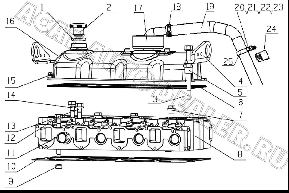 CYLINDER HEAD LOCATING PIN SLEEVE 6105QA-1003088 4110000560079 для SDLG LG918