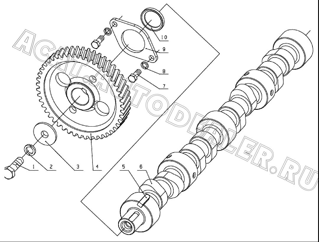 CAMSHAFT TIMING GEAR D30-1006021 4110000560154 для SDLG LG918