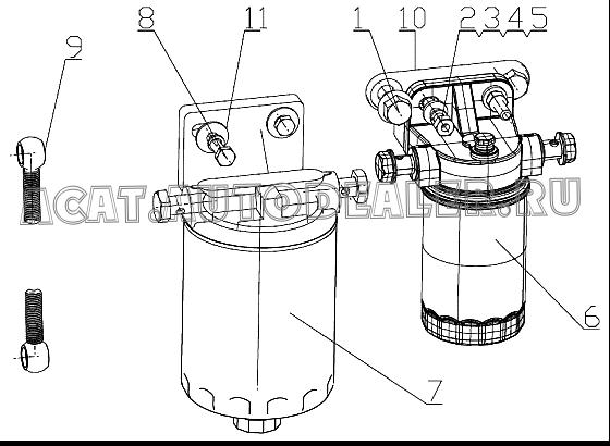 FUEL FILTER BRACKET D7019-1105003 4110000560202 для SDLG LG918