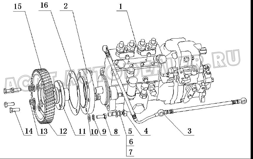 INJECTION PUMP D7002-1111050-493 4110000560195 для SDLG LG918