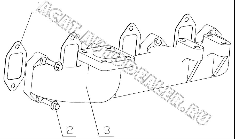 EXHAUST PIPE GASKET COMPONENT D2000-1008250B 4110000560118 для SDLG LG918