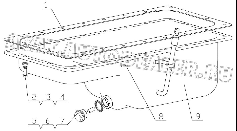 OIL SUMP GASKET D30-1009011C 4110000560164 для SDLG LG918