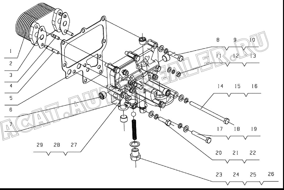 OIL COOLER CORE D30-1013013 4110000560176 для SDLG LG918