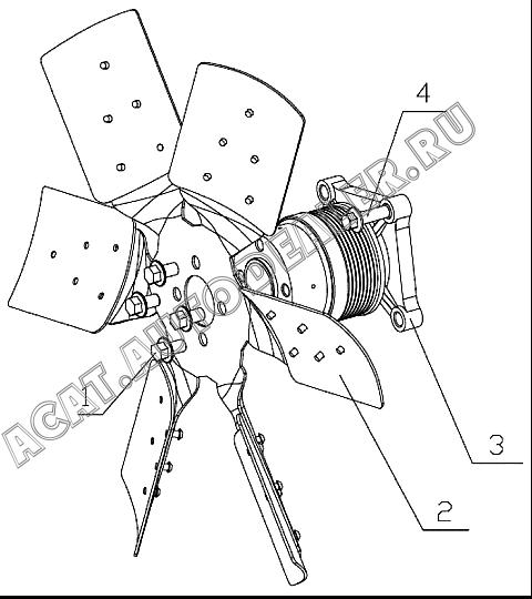 FAN D7200-1308010 4110000560216 для SDLG LG918