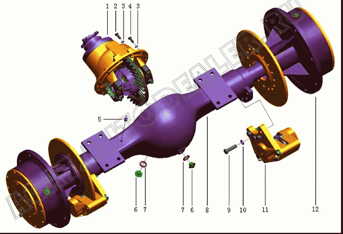 FRONT AXLE WELD ZL15G.2.3A 28809028560101 для SDLG LG918