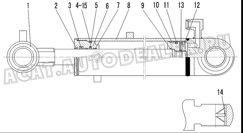 PISTON ROD 4120001085102 для SDLG LG918