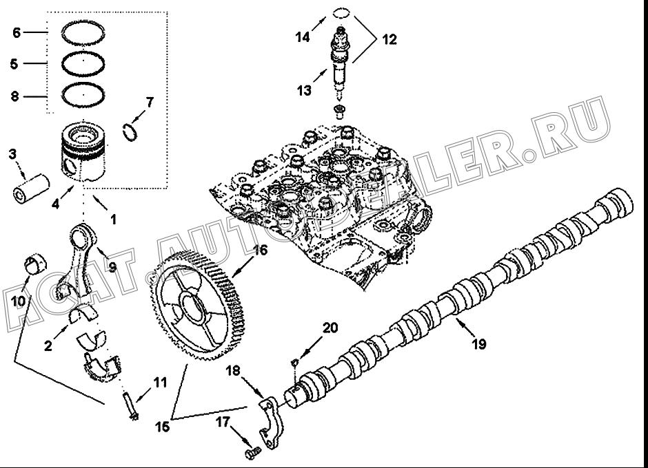 Комбинированный шатун поршня A3908103ZZA3908103ZZ 4110000179023 для SDLG LG936L