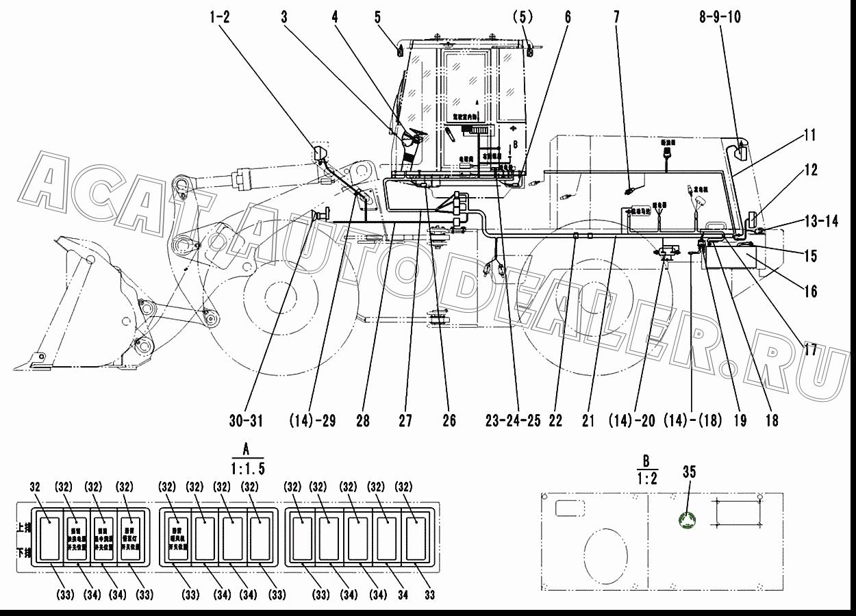 Простой в эксплуатации - передняя лампа QZD-1 4130000615 для SDLG LG936L