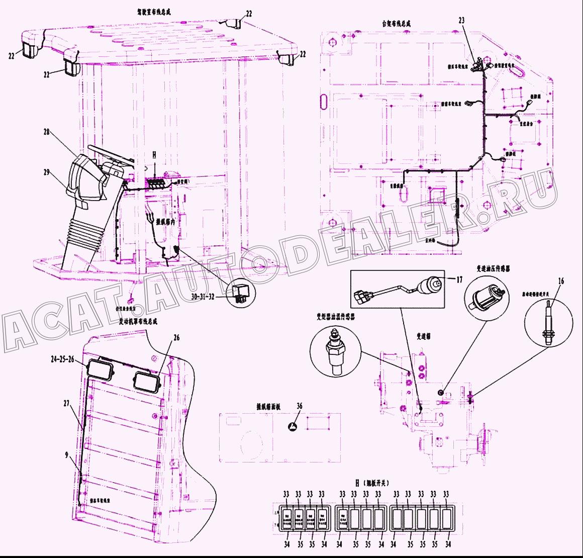 Приборный щиток в сборе Y936D 29370015472 для SDLG LG936L