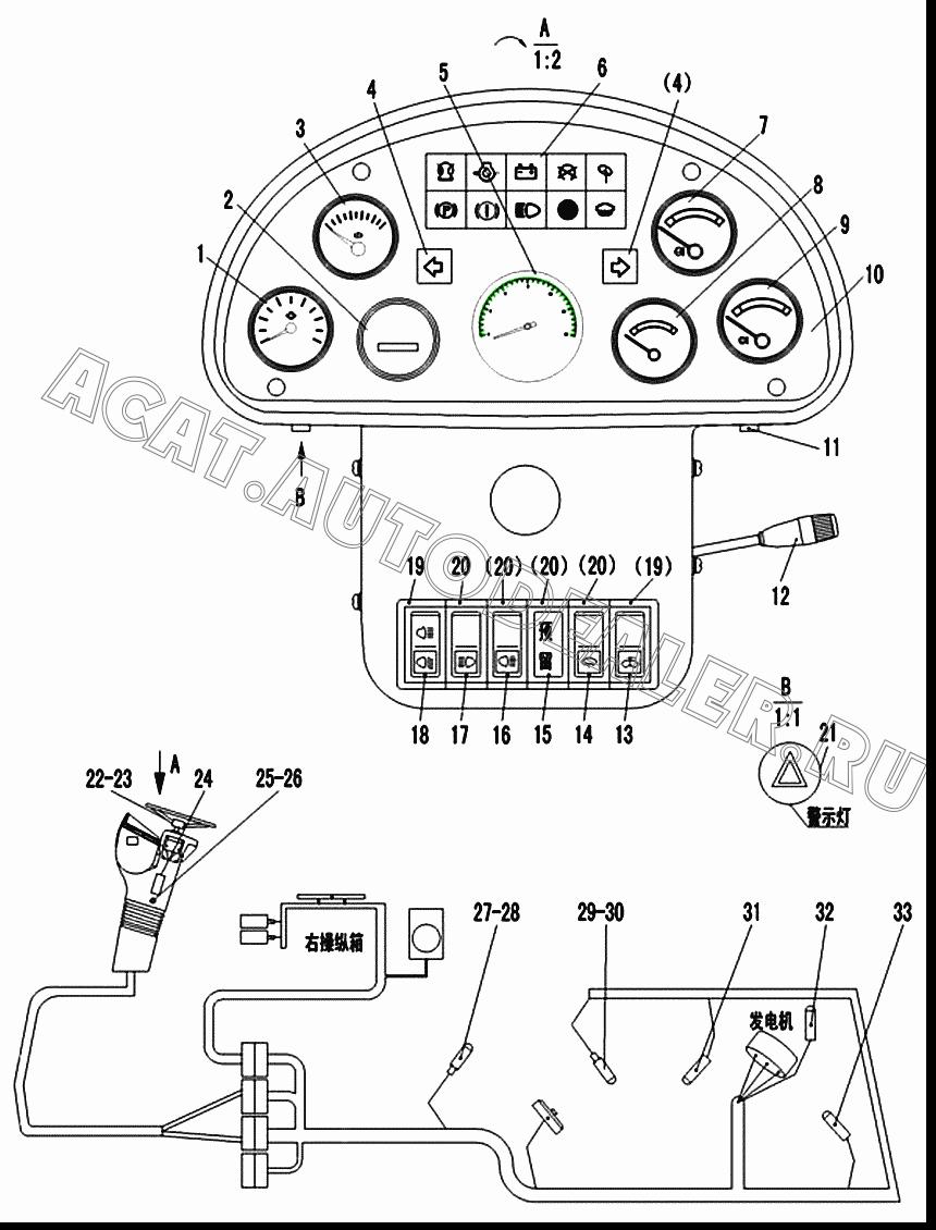 Тахометр ZS901A(2.42) 4130000865 для SDLG LG936L