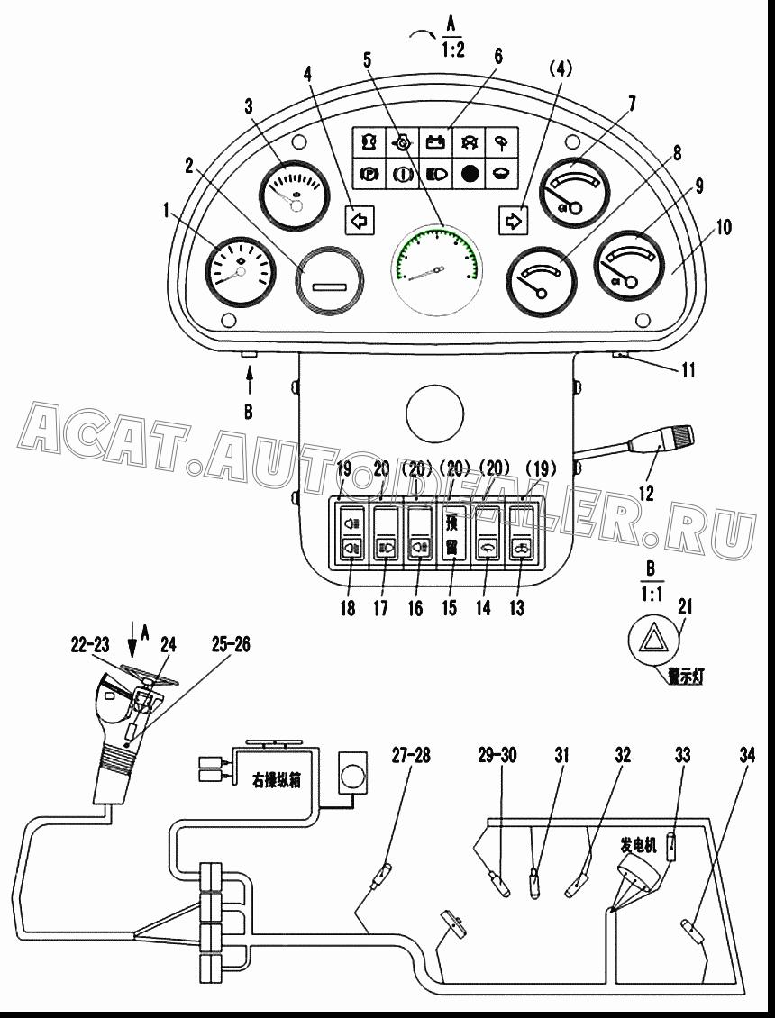 Тахометр ZS901A(173) 4130000893 для SDLG LG936L