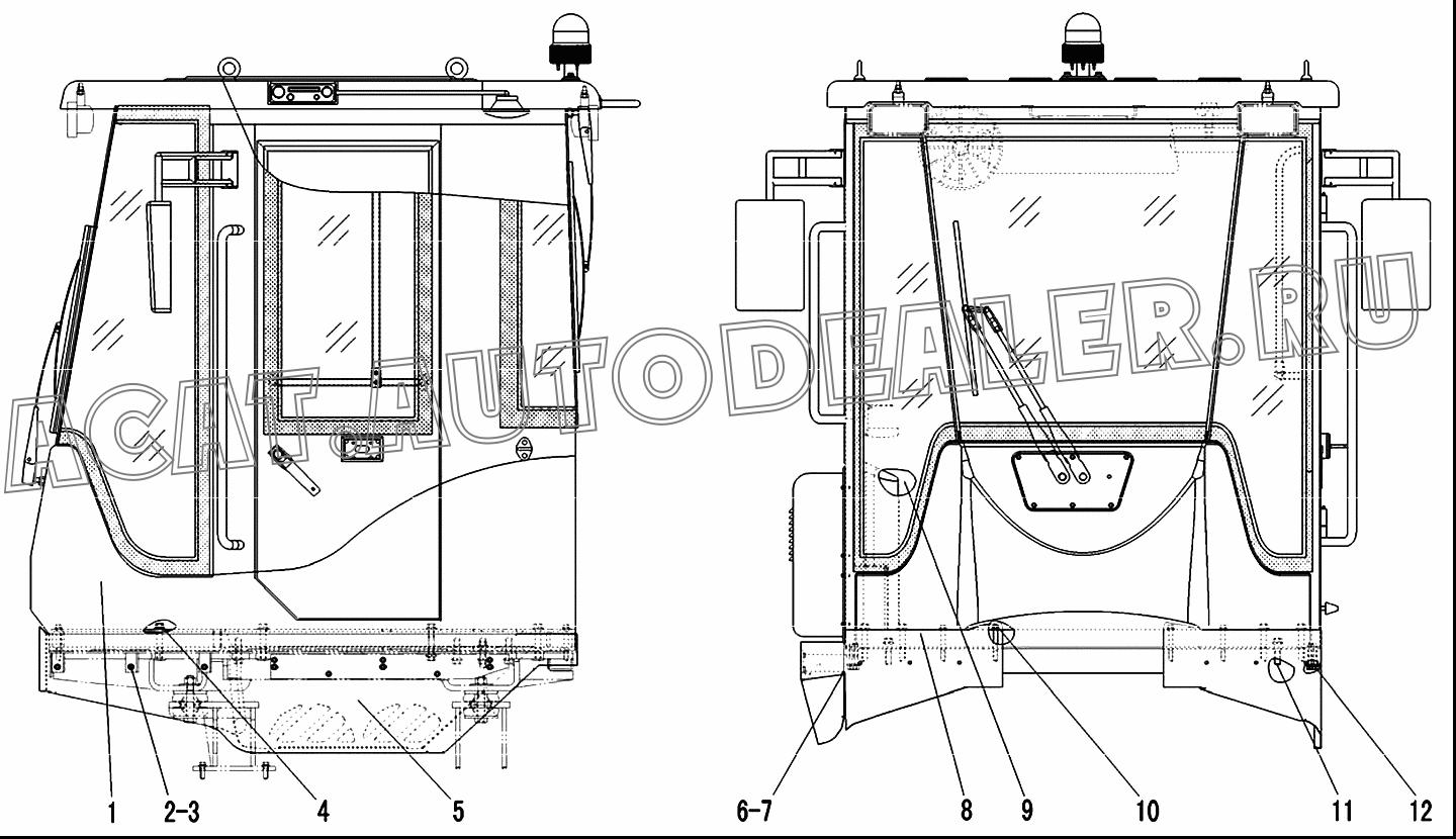 Кабина FR185-LG93X 29290009781 для SDLG LG936L