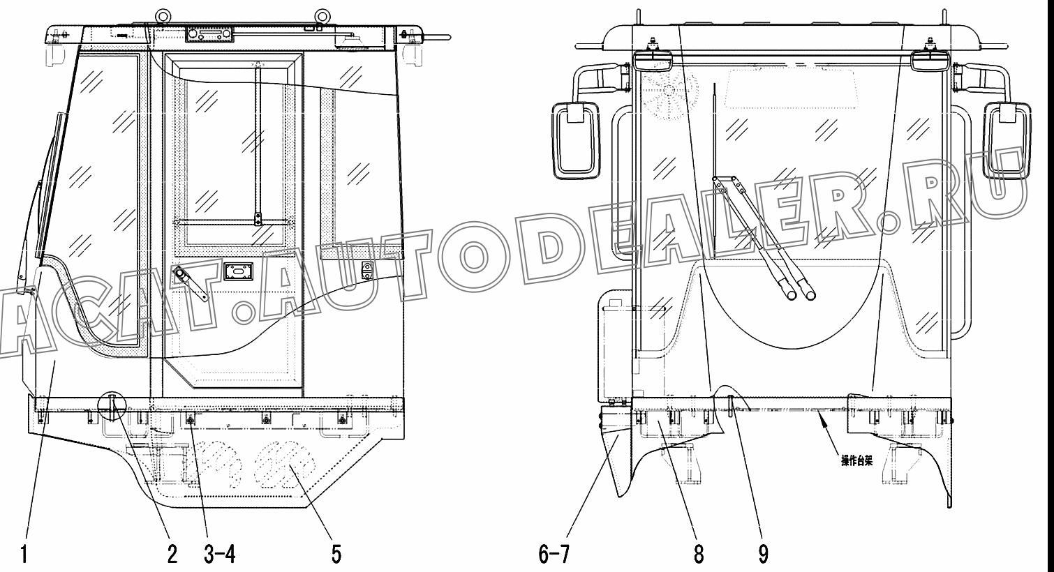 Кабина LG936PR 29290009471 для SDLG LG936L