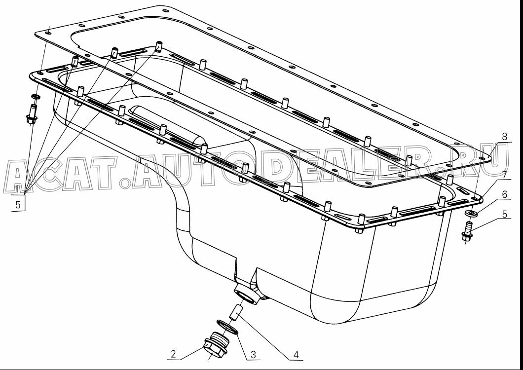 Oil sump welded part D30-1009020B для Yuchai YC4D