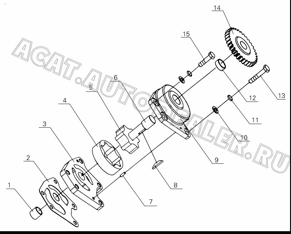 Oil pump shaft bushing (II) 530-1011034 для Yuchai YC4D