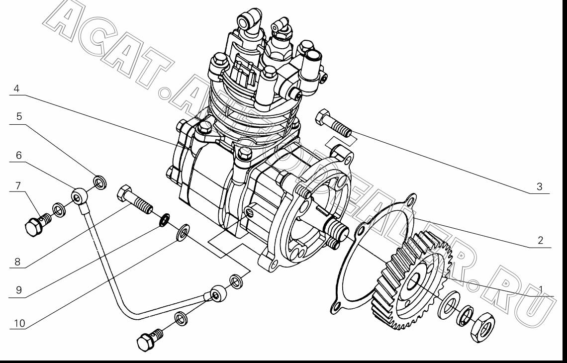 Air compressor gear D30-3509011 для Yuchai YC4D