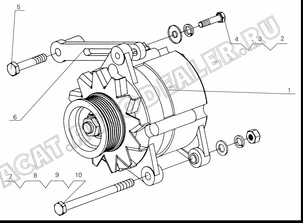 Charging generator D30-3701010 для Yuchai YC4D