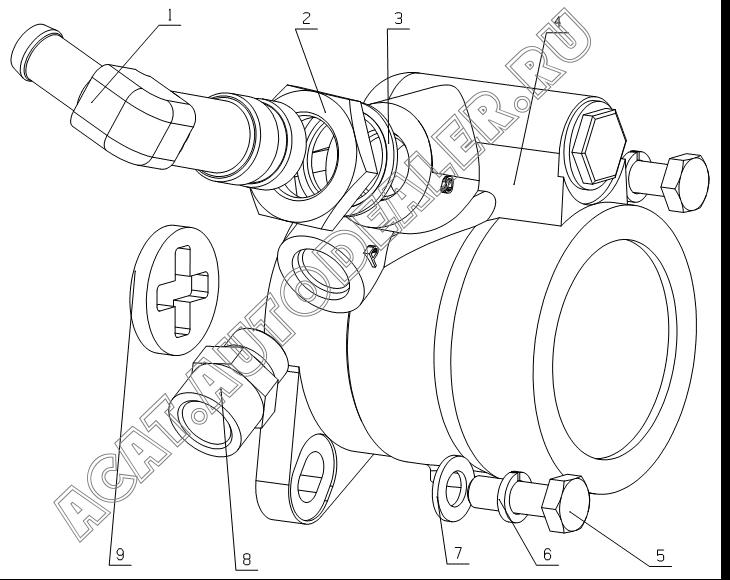 Oil inlet joint A3512-3407003 для Yuchai YC4E140-30