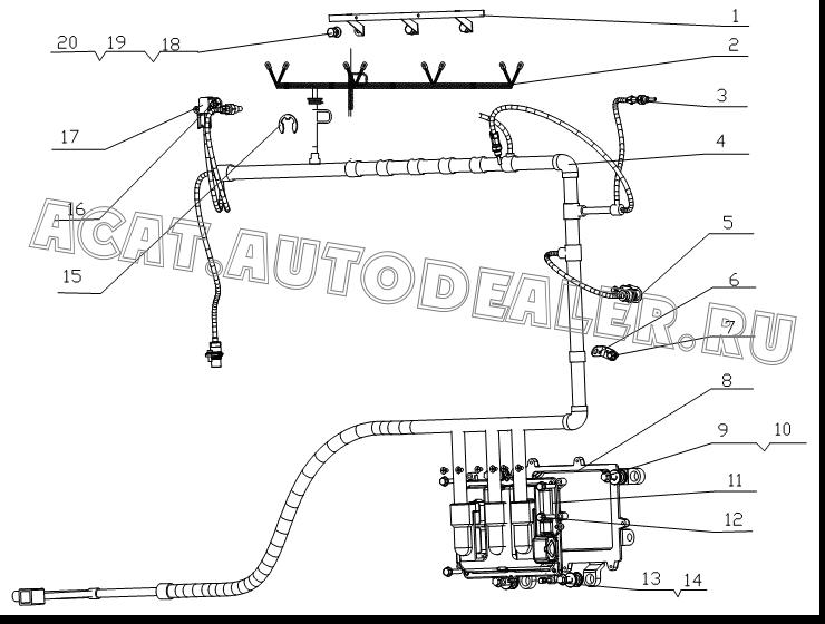 Wiring harness bracket I G2100-3823031C для Yuchai YC4E140-30